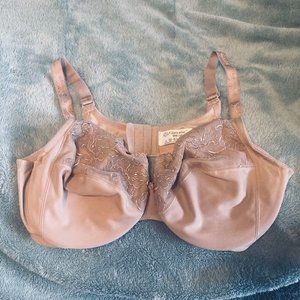 Glamorise Floral Lace Underwire Bra Size 46C